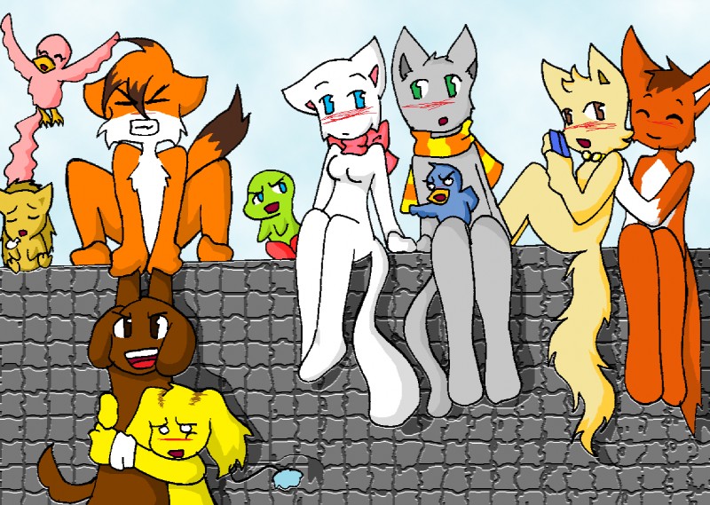 anthro blush breasts eye_contact featureless_breasts featureless_crotch female feral group looking_at_another male male/female tail lisacat89 bittersweet_candy_bowl abbey_(bcb) blur_(bcb) chirpy_(bcb) daisy_(bcb) david_(bcb) kizuna_(bcb) lily_(bcb) lucy_(bcb) mike_(bcb) paulo_(bcb) yashy_(bcb) avian bird canid canine canis domestic_cat domestic_dog felid feline felis khao_manee korat_cat mammal somali_cat