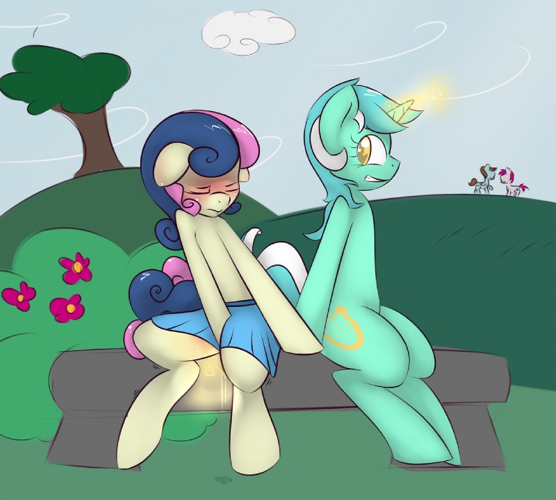 bonbon and lyra heartstrings (friendship is magic and etc) created by kryptchild