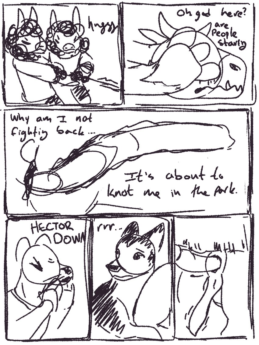 animal_genitalia animal_penis animal_pussy anthro bestiality canine_genitalia canine_penis canine_pussy dialogue disappointed feral forced genitals herm herm/male internal internal_vaginal intersex intersex/male knotted_clitoris male penetration penis pseudo-penis public public_sex pussy rape sex text vaginal vaginal_penetration qwaxi~lixard and_(qwaxi~lixard) moxie_(thorny_gremlin) arthropod avian bird bovid canid canine canis caprine chimera corvid corvus_(genus) dinosaur domestic_dog husky hybrid insect lizard mammal nordic_sled_dog oscine passerine prehistoric_species raven reptile scalie sheep spitz 3:4 comic digital_drawing_(artwork) digital_media_(artwork) english_text handwritten_text hatching_(art) hi_res line_art monochrome purple_and_white shaded sketch nonbinary_(lore)