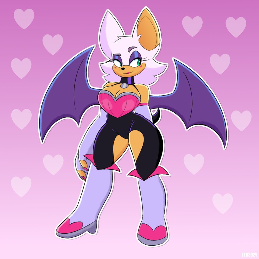 anthro black_bodysuit black_clothing black_skinsuit bodysuit clothing female makeup skinsuit solo thigh_cutout tight_clothing wings jamoart travis_the_dragon sega sonic_the_hedgehog_(series) rouge_the_bat bat mammal 1:1 hi_res