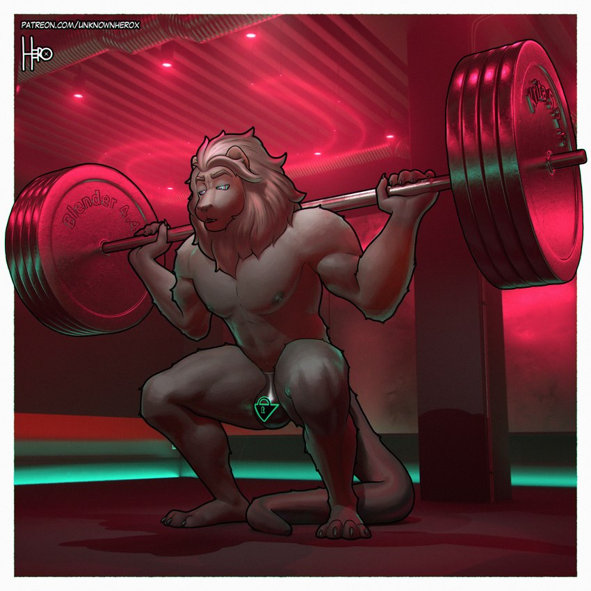 anthro barbell barbell_squats brainwashing exercise hypnosis lock_bulge male mane mind_control muscular muscular_anthro muscular_male null_bulge text weightlifting workout matthew-x felid lion mammal pantherine 1:1 absurd_res hi_res url