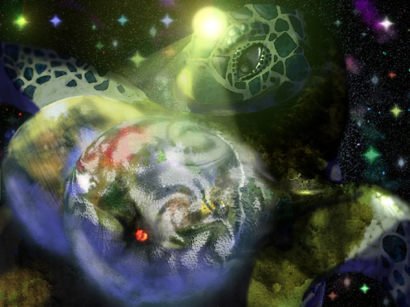 atmosphere big_breasts breasts cloud detailed_background female huge_breasts light macro non-mammal_breasts sky space spacescape star sun terra_macro felixspeagel the_great_a'tuin chelys_galactica reptile scalie sea_turtle turtle 4:3