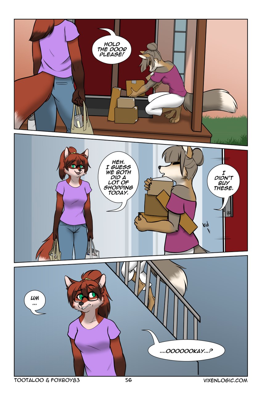 ferra and red (vixen logic) created by foxboy83 and tootaloo