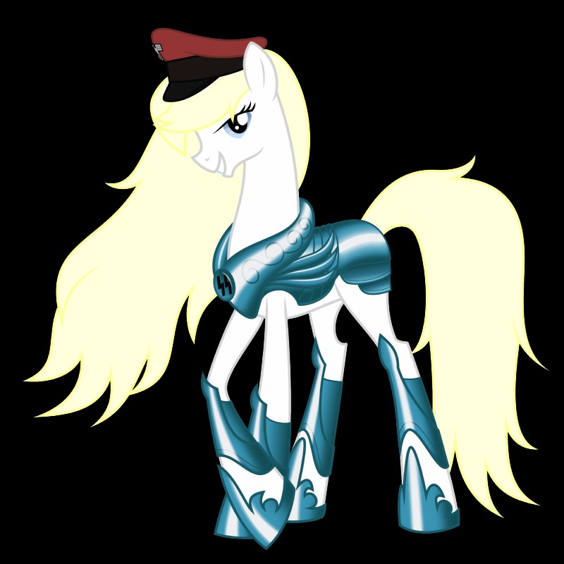 armor aryan aryan_pony clothing female feral hair hat headgear headwear long_hair metal nazi princess queen reichsadler royalty schutzstaffel simple_background smile solo ss_insignia standing tall team_captain transparent_background valkyrie vector aryanne vectorfag hasbro my_little_pony aryanne_(character) fan_character earth_pony equid equine horse mammal pony 1:1 absurd_res alpha_channel hi_res