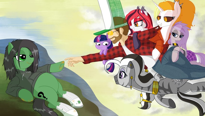 anon-mare, arrhythmia, fan character, and twilight sparkle (the creation of adam and etc) created by legendoflink