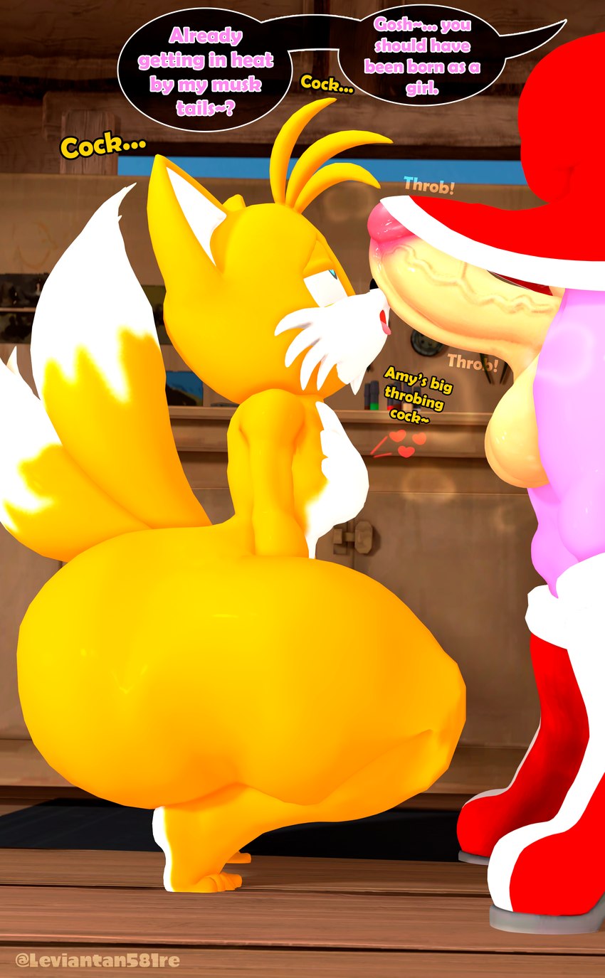 2_tails 5_toes ahegao anthro balls big_balls big_breasts big_butt big_penis blue_eyes boots bottom_heavy breasts bubble_butt butt clothing crossgender crouching detailed_background dialogue dress duo erection feet femboy fluffy fluffy_tail footwear ftg_crossgender fti_crossgender fur genitals gynomorph gynomorph/male heart_symbol huge_butt huge_hips huge_thighs hyper imminent_fellatio imminent_oral imminent_sex intersex intersex/male looking_pleasured male multi_tail multicolored_body multicolored_fur open_mouth penis penis_sniffing pink_body pink_fur red_boots red_clothing red_dress red_footwear shoes sniffing tail tan_body tan_fur text thick_thighs toes tongue tongue_out two_tone_body two_tone_fur vein white_body white_fur wide_hipped_anthro wide_hipped_male wide_hips yellow_body yellow_fur leviantan581re sega sonic_the_hedgehog_(series) amy_rose miles_prower canid canine eulipotyphlan fox hedgehog mammal 2024 3d_(artwork) absurd_res artist_name digital_media_(artwork) english_text hi_res source_filmmaker_(artwork) watermark