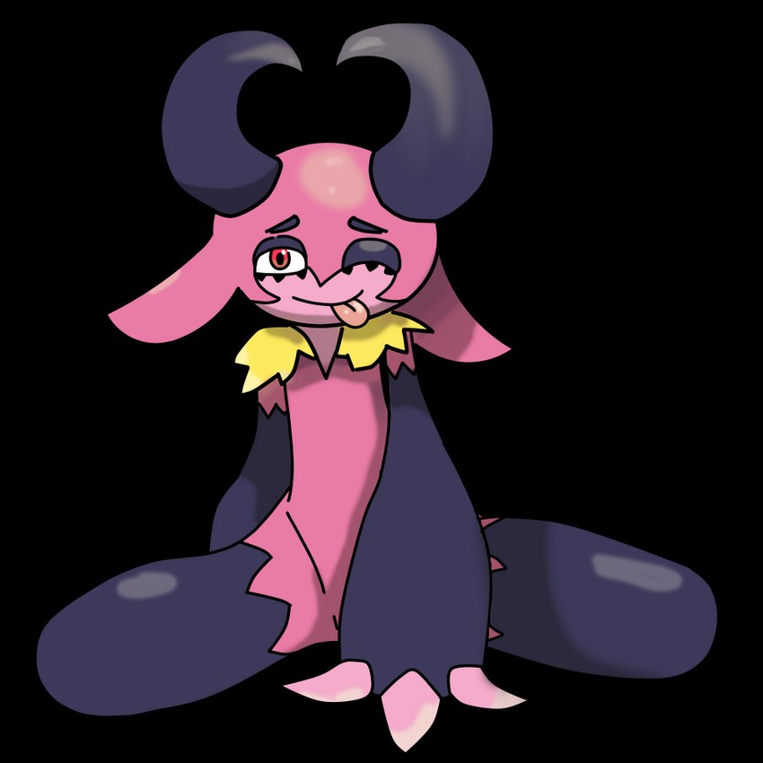 ambiguous_gender anthro bedroom_eyes narrowed_eyes one_eye_closed seductive sitting solo tongue tongue_out unknown_artist fakemon lockemon nintendo pokemon demon pokemon_(species) succubus xxubis 1:1 alpha_channel