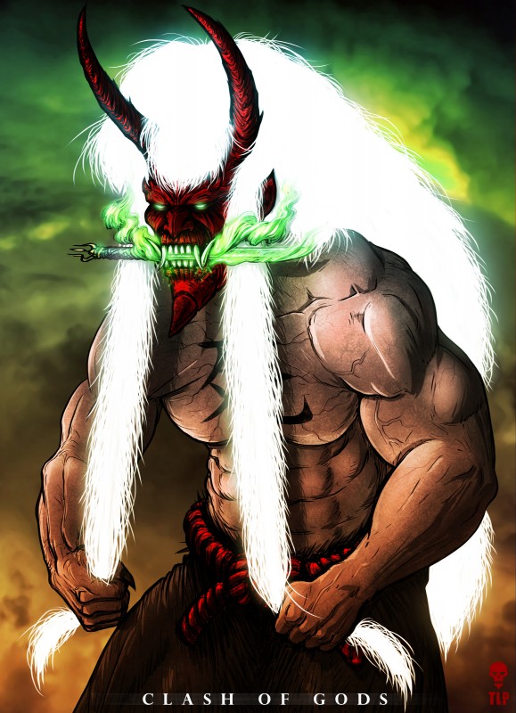 blank_eye claws clothed clothing dagger green_eyes hair horn knife long_hair looking_at_viewer magic male melee_weapon muscular muscular_male not_furry solo topless weapon white_hair the-last-phantom asian_mythology east_asian_mythology japanese_mythology mythology deity demon shinigami absurd_res hi_res