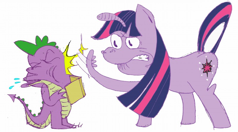 spike and twilight sparkle (friendship is magic and etc) created by esprites