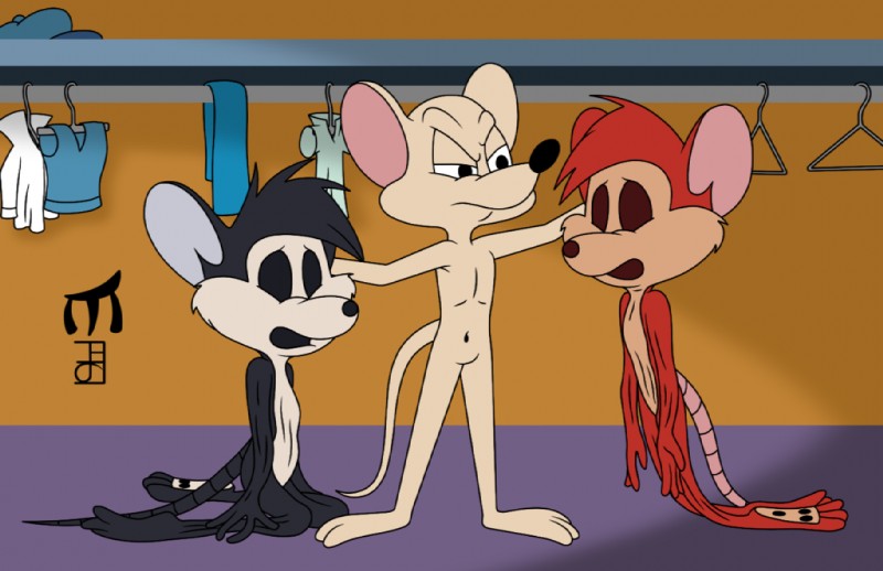 animal_skin anthro closet clothing hairless male navel nude shaved solo amidnarasu tiny_toon_adventures warner_brothers roderick_rat mammal murid murine rat rodent 2014