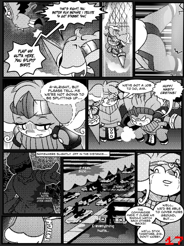 dialogue bluebean nintendo pokemon audino generation_2_pokemon generation_5_pokemon human mammal noctowl pokemon_(species) absurd_res comic hi_res monochrome