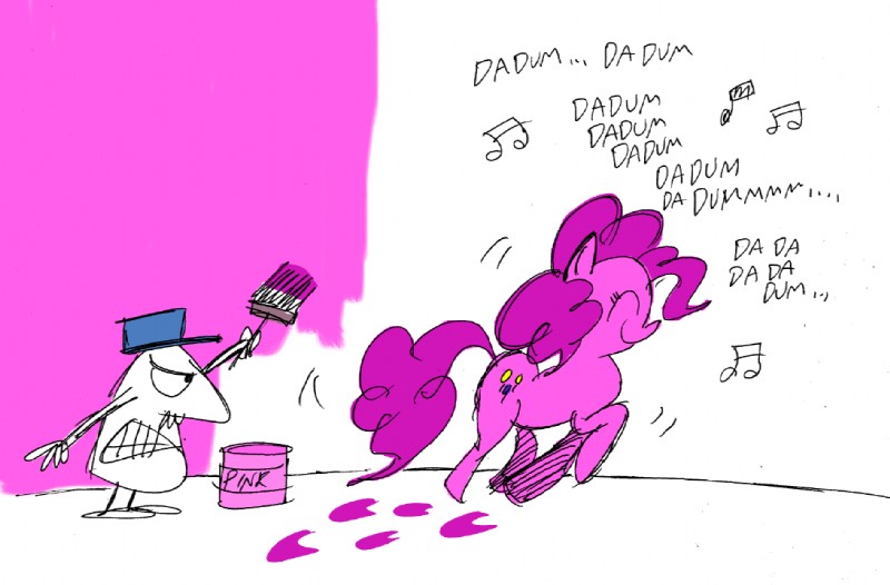 pinkie pie and the little man (pink panther (series) and etc) created by henry mancini