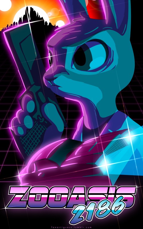 anthro car clothed clothing female frown grid gun handgun holding_gun holding_object holding_ranged_weapon holding_weapon lens_flare pistol ranged_weapon solo sun synthwave text vehicle weapon fanartiguess disney zootopia judy_hopps lagomorph leporid mammal rabbit 2016 5:8 absurd_res english_text hi_res url