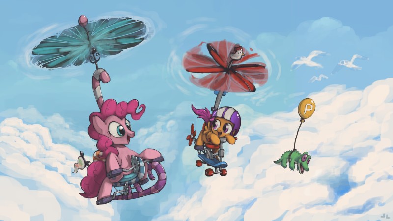 gummy, pinkie pie, and scootaloo (friendship is magic and etc) created by docwario