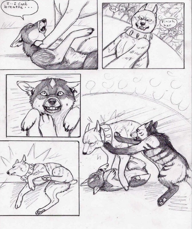 ambiguous_gender animal_genitalia dialogue digitigrade feral fur genitals group male quadruped sheath text natsumewolf rikku wolf's_rain wolf's_rain_next_generation coop_(wrng) natsume_(wrng) oz_(wrng) canid canine canis mammal wolf comic english_text graphite_(artwork) greyscale monochrome traditional_media_(artwork)