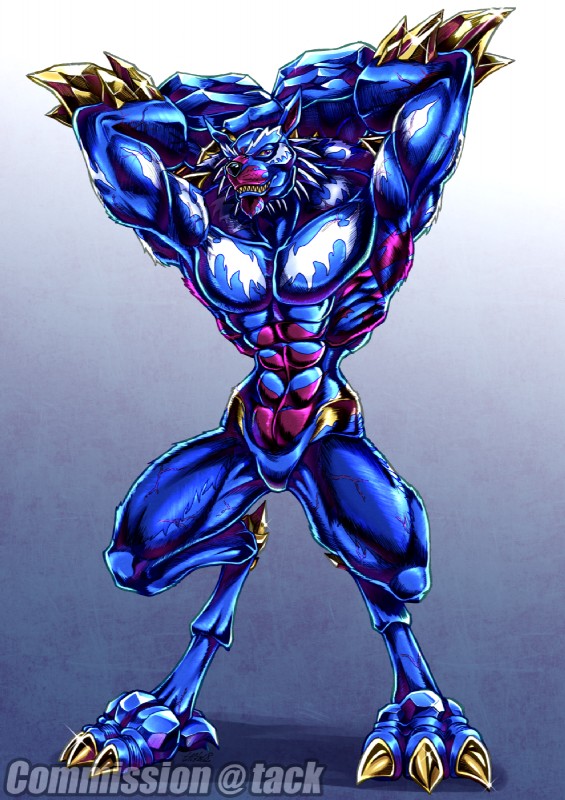 abs biceps flexing jojo_pose machine male model muscular muscular_male noble pecs pose solo spikes vein veiny_muscles k-tack beast_machines hasbro mythology takara_tomy transformers noble_(bm) canid canine canis cybertronian living_machine mammal maximal mythological_canine mythological_creature predacon robot werecanid werecanine werecreature werewolf wolf hi_res pinup