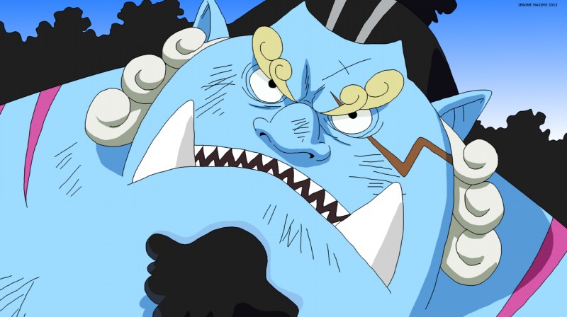 anthro beard facial_hair fangs gimp hair looking_at_viewer male scales scar solo teeth maxime-jeanne one_piece jinbe carpet_shark fish fish-men_(one_piece) marine scalie shark whale_shark 2013 hi_res