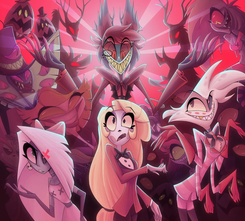 katie killjoy, sir pentious, cherri bomb, tom trench, egg bois, and etc (hazbin hotel and etc) created by the narv