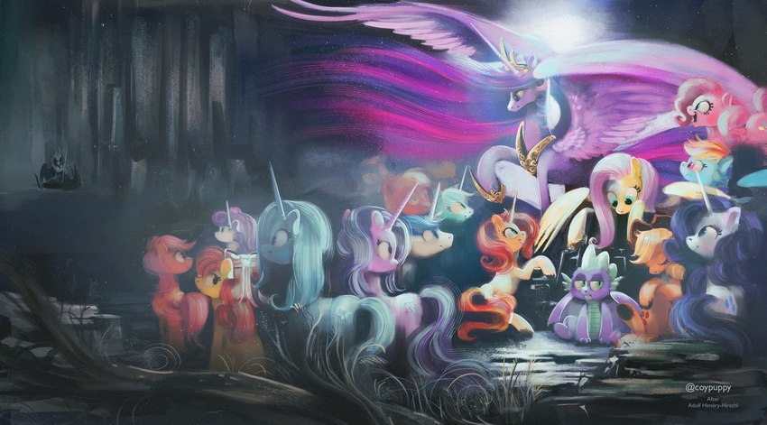 starlight glimmer, lyra heartstrings, twilight sparkle, queen twilight, sweetie belle, and etc (friendship is magic and etc) created by coypuppy