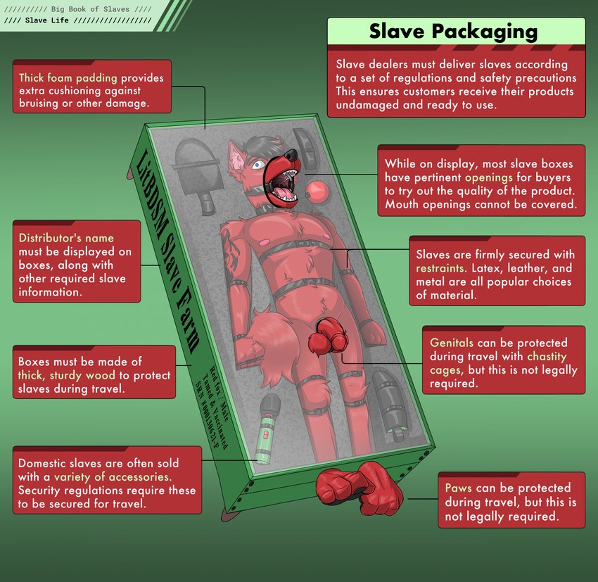 anthro ball_gag balls bdsm biped blindfold bondage bound container_bondage contraption_concept diagram dildo fur gag genitals head_tuft hitachi_magic_wand male on_display paddle penis red_body red_fur ring_gag sex_toy slave slim_anthro slim_male slim_sub solo submissive submissive_anthro submissive_male text tight_bondage tuft vibrator wand_vibrator wide_eyed literaturabdsm canid canine canis mammal wolf english_text hi_res