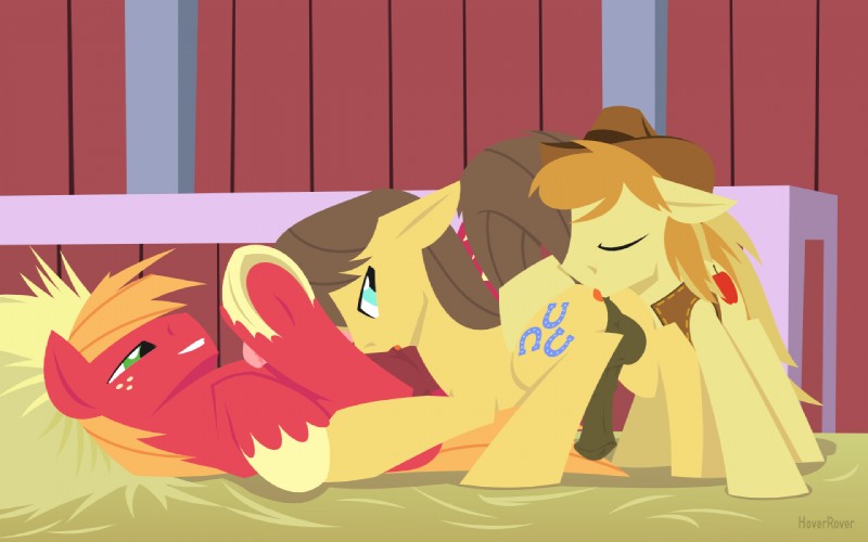 big macintosh, braeburn, and caramel (friendship is magic and etc) created by hoverrover