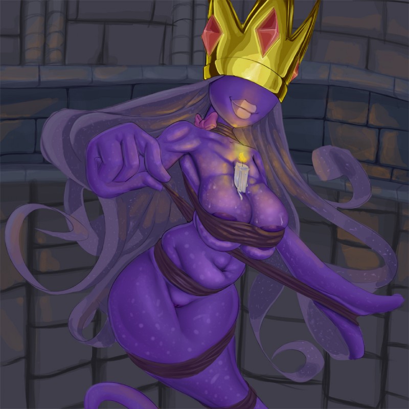 areola big_breasts breasts candle cleavage clothed clothing female genitals huge_breasts not_furry pussy smile solo theboogie warbuttframe mario_bros nintendo paper_mario shadow_queen ghost humanoid spirit 1:1 2014 artist_collaboration digital_media_(artwork) hi_res