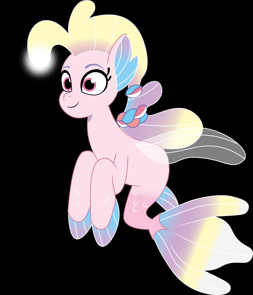 bioluminescence female feral glowing pink_body pink_eyes pink_scales scales solo vector prixy05 hasbro mlp_g5 my_little_pony destiny_(mlp) seapony_(mlp) alpha_channel hi_res