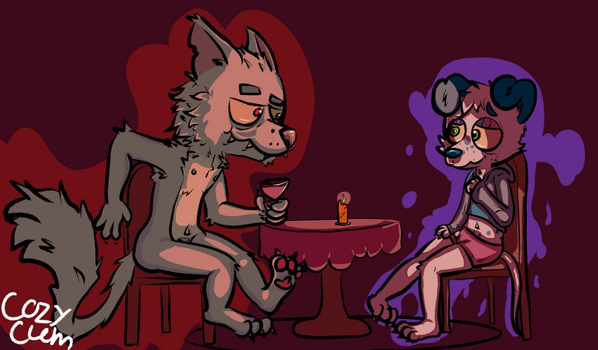 anthro blush blush_lines container cup date dinner_date drinking_glass duo glass glass_container glass_cup male male/male moody_lighting romantic romantic_ambiance romantic_couple romantic_dinner smile toony wine_glass cozy_cum_(artist) mythology sea_salt canid canine canis dalmatian domestic_dog mammal mythological_canine mythological_creature werecanid werecanine werecreature werewolf hi_res