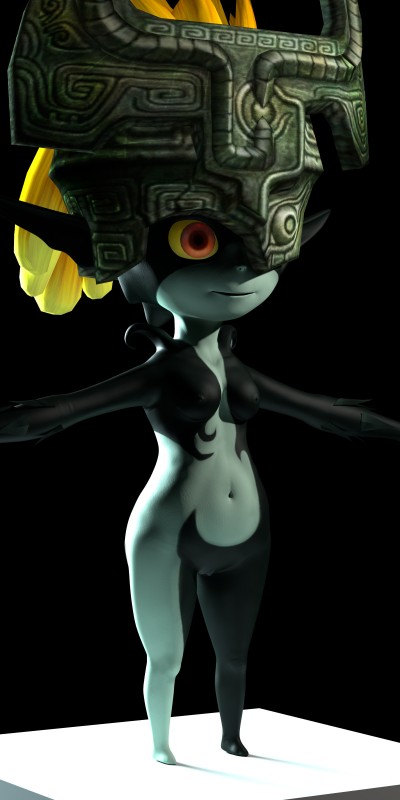 breasts deep_navel female genitals mask navel nipples not_furry pussy solo rendersafterdark nintendo the_legend_of_zelda twilight_princess midna humanoid twili 1:2 3d_(artwork) absurd_res digital_media_(artwork) hi_res unfinished