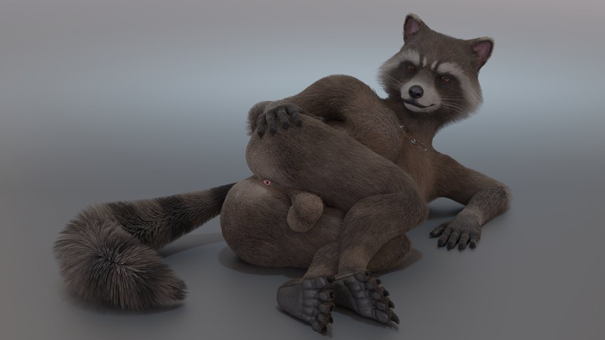 anthro anus balls brown_body brown_eyes brown_fur butt fur genitals hand_on_butt looking_at_viewer lying male markings nude on_side ring_(marking) ringed_tail solo striped_markings striped_tail stripes tail tail_markings no-name-no-problem guardians_of_the_galaxy marvel rocket_raccoon mammal procyonid raccoon 16:9 3d_(artwork) 4k absurd_res better_version_at_paywall blender_(artwork) digital_media_(artwork) hi_res widescreen