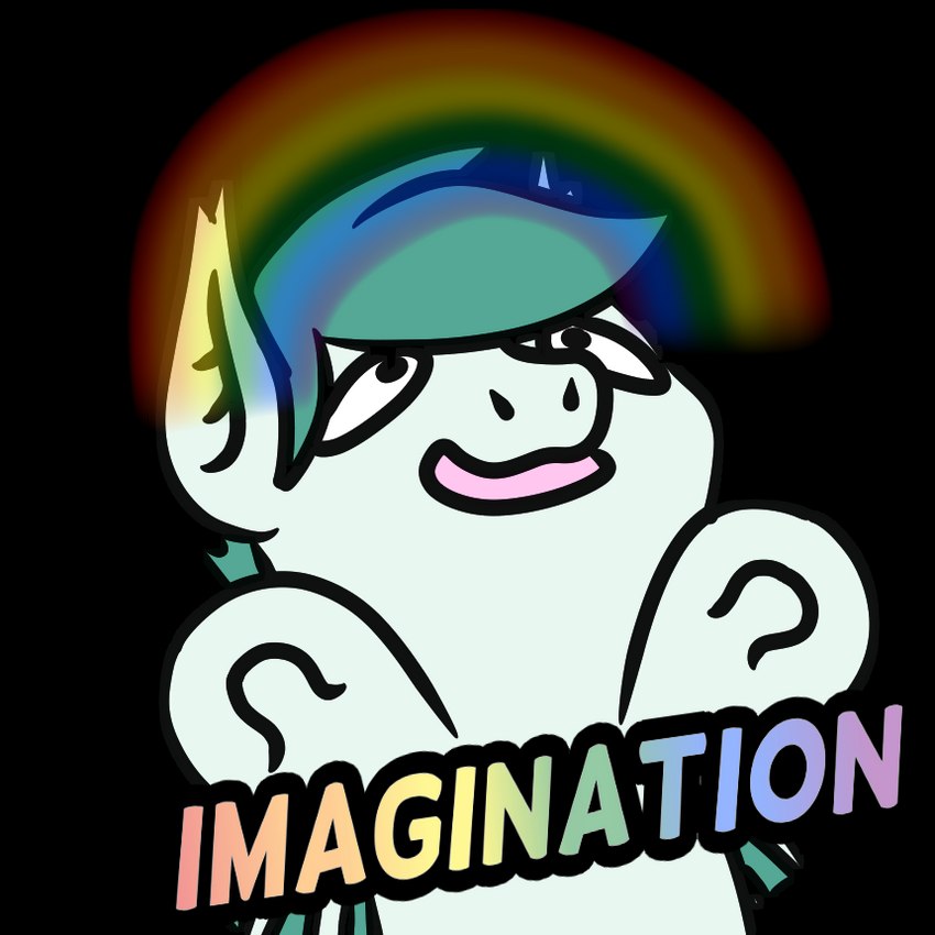 feral imagination rainbow solo hasbro imagination_(meme) my_little_pony nickelodeon spongebob_squarepants mercy_leaf bat_pony equid mammal 1:1 alpha_channel meme trans_(lore) trans_man_(lore)