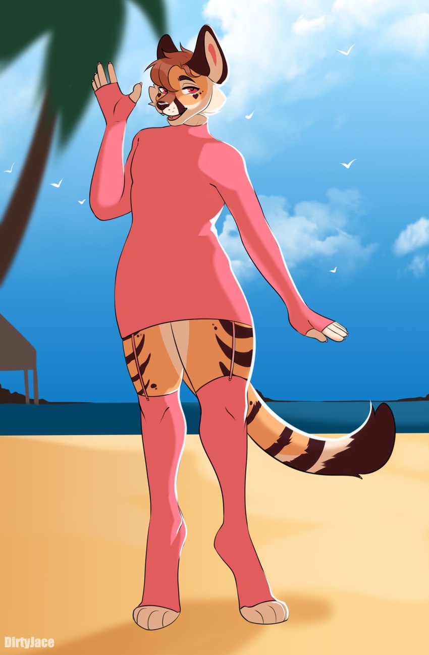 4_toes anthro blush clothed clothing dress feet fur hair looking_at_viewer male simple_background smile solo toes dirtyjace felid feline mammal serval absurd_res hi_res