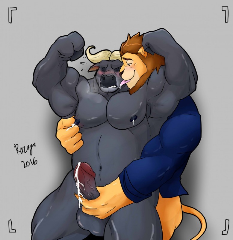 chief bogo and leodore lionheart (zootopia and etc) created by lazy tiggy