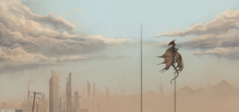 ambiguous_gender cloud desert feral horn membrane_(anatomy) membranous_wings outside ruins sky solo tail tower wings hypnoticdragon mythology dragon mythological_creature mythological_scalie scalie 2011