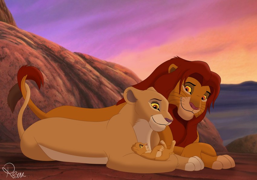 baby cuddling detailed_background entwined_tails female feral feral_on_feral group intraspecies looking_at_another male male/female smile tail tail_coil trio young young_feral thereaven disney the_lion_king kiara_(the_lion_king) simba_(the_lion_king) felid feline lion mammal pantherine 2022 hi_res daughter_(lore) father_(lore) father_and_child_(lore) father_and_daughter_(lore) parent_(lore) parent_and_child_(lore) parent_and_daughter_(lore)