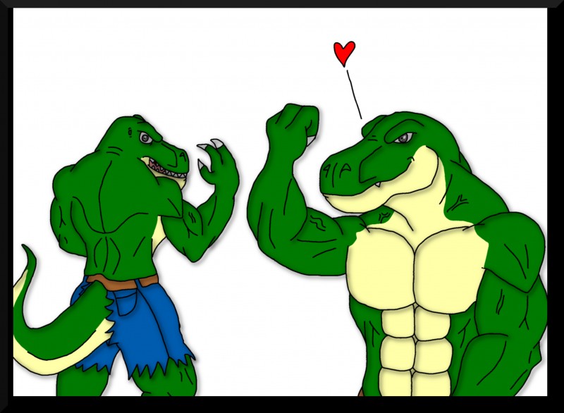 abs after_transformation anthro biceps clothed clothing flexing green_body green_skin male muscular muscular_anthro muscular_male pecs pose scales solo tail topless vein maxime-jeanne thomas_carter dinosaur prehistoric_species reptile scalie theropod tyrannosaurid tyrannosauroid tyrannosaurus tyrannosaurus_rex 2013 comic hi_res