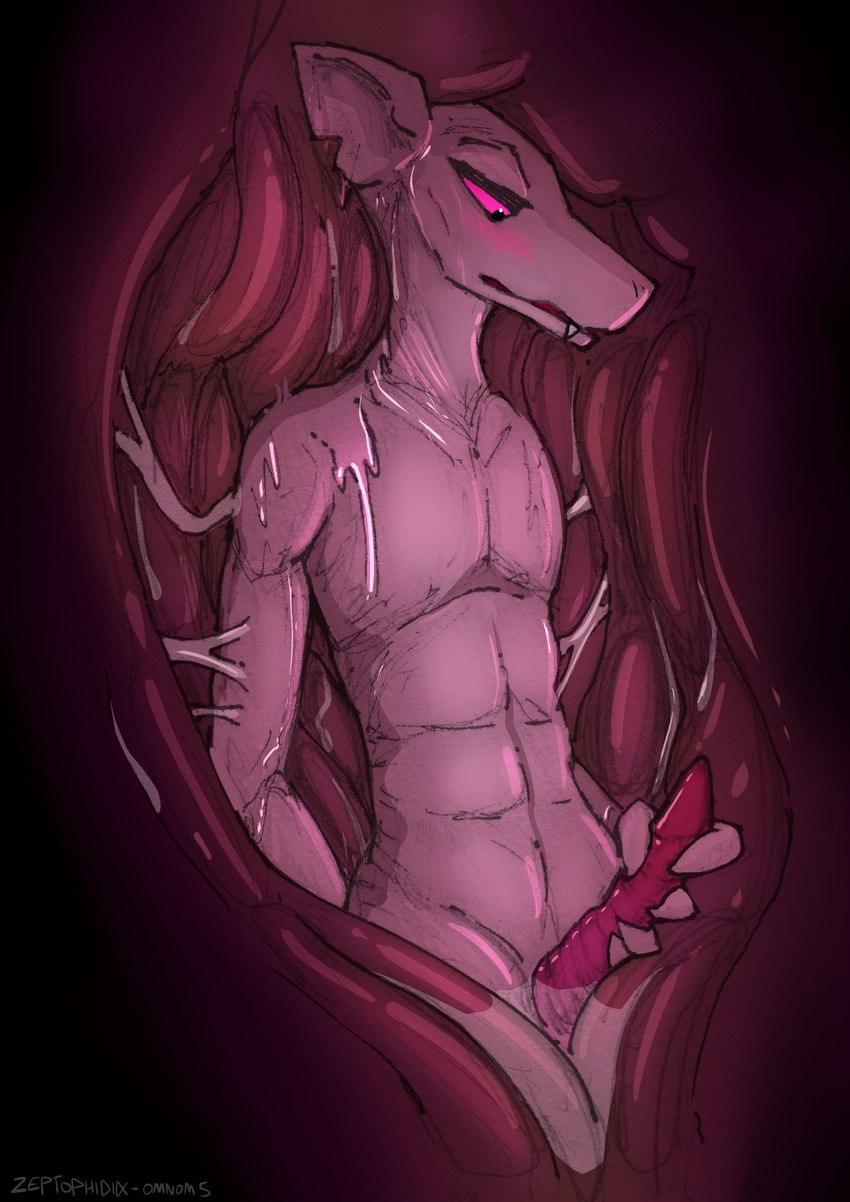 anthro blush blush_lines digestive_fluids dripping genitals goo_drip internal male masturbation penis pink_body pink_eyes pink_penis pink_skin solo unseen_pred vore willing_prey wrinkled_skin wrinkles zeptophidia ammordeo_(zeptophidia) fancy_rat hairless_rat mammal murid murine rat rodent tanar'ri_(dnd) digital_media_(artwork) hi_res mixed_media traditional_media_(artwork)