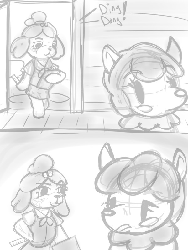 isabelle and reese (animal crossing and etc) created by eeekay