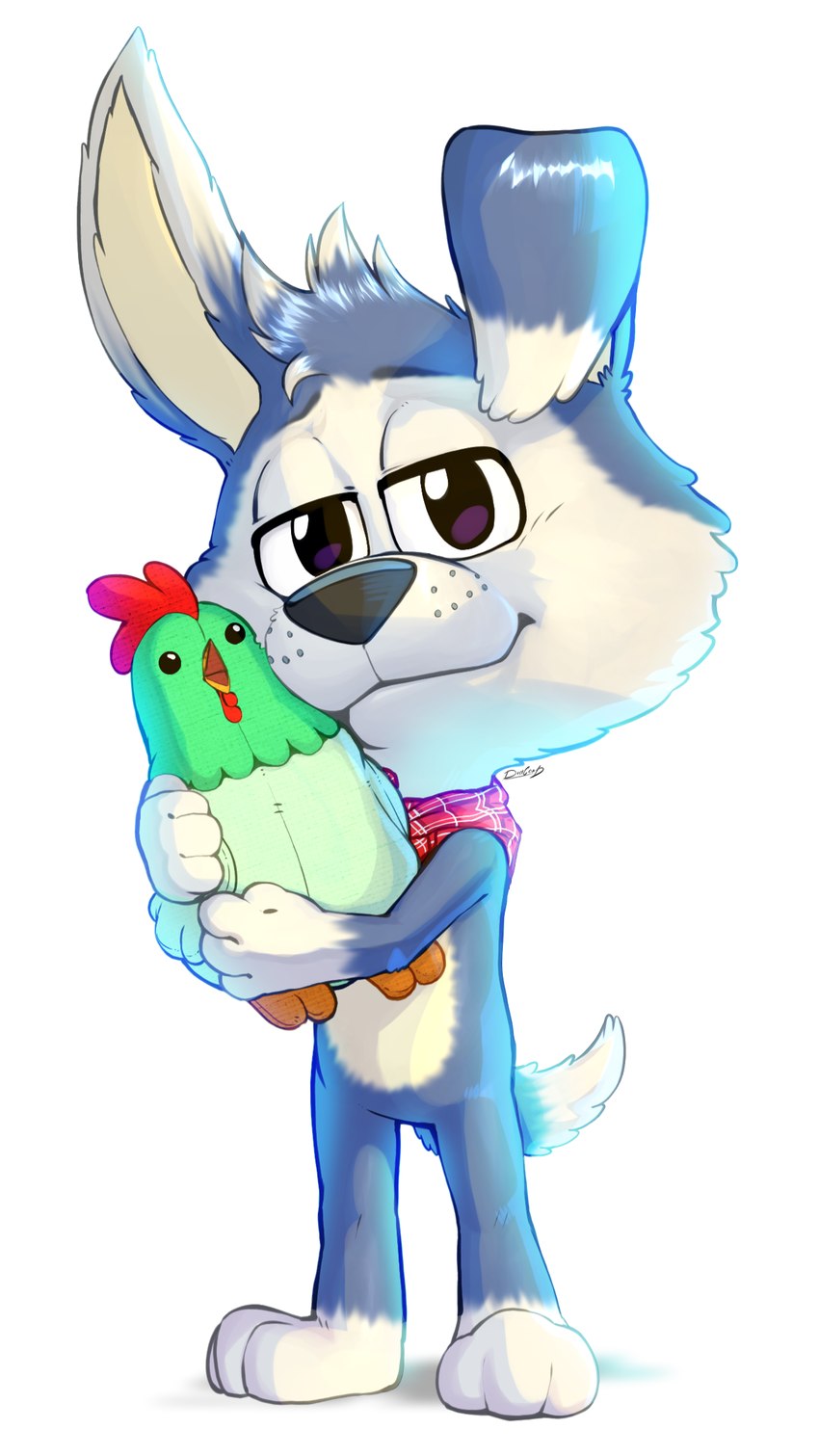 3_toes anthro beady_eyes black_eyes blue_body blue_fur cheek_tuft facial_tuft feet floppy_ears fur hair hug hugging_object hugging_plushie kerchief kerchief_only looking_at_viewer male neckerchief neckwear open_mouth plushie simple_background smile solo spiky_hair standing toes tuft white_background young diacordst dreamworks go_dog_go!_(series) netflix scooch_pooch avian bird canid canine canis chicken domestic_dog galliform gallus_(genus) hunting_dog mammal phasianid terrier hi_res