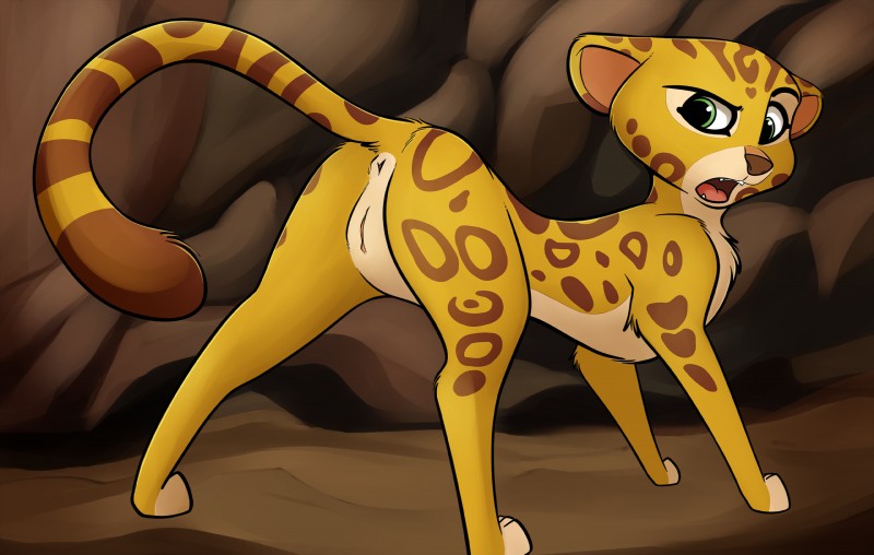 anus butt female feral fur genitals pussy solo teeth tongue young young_female young_feral smitty_g disney the_lion_guard the_lion_king fuli cheetah felid feline mammal 2018 hi_res