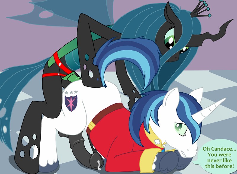 queen chrysalis and shining armor (friendship is magic and etc) created by cobra mcjingleballs