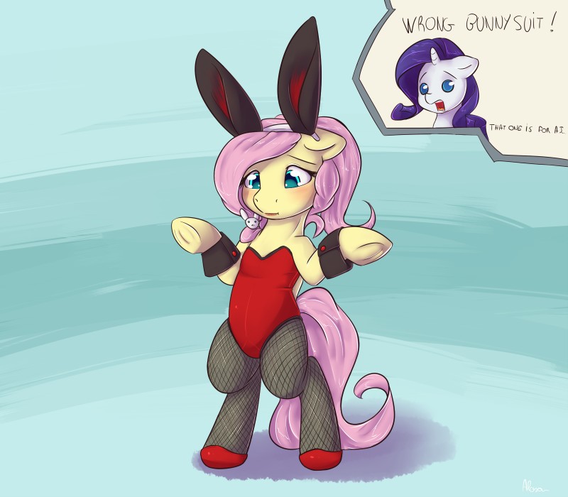 fluttershy and rarity (friendship is magic and etc) created by alasou