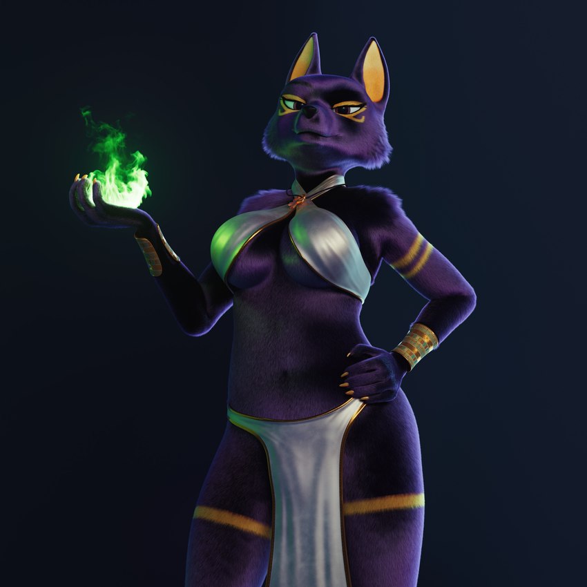 anthro breasts clothing ears_up egyptian egyptian_clothing elemental_manipulation female fire fire_manipulation half-closed_eyes looking_at_viewer markings narrowed_eyes smile smiling_at_viewer solo under_boob acidic cakeinferno disregard67 egyptian_mythology middle_eastern_mythology mythology chloe_(cakeinferno) anubian_jackal canid canine canis genie jackal mammal 1:1 3d_(artwork) digital_media_(artwork) hi_res