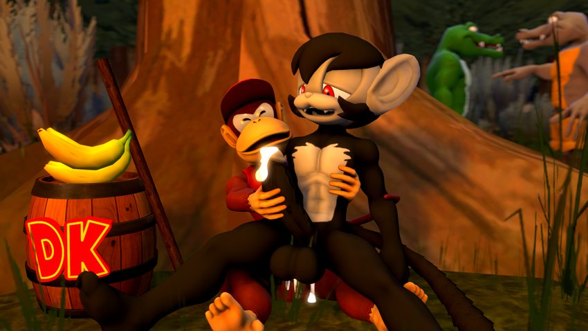 diddy kong and lire (donkey kong (series) and etc) created by doommusk