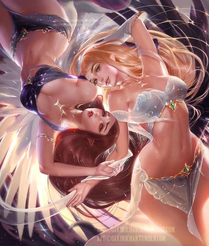 gemini (western zodiac) created by sakimichan