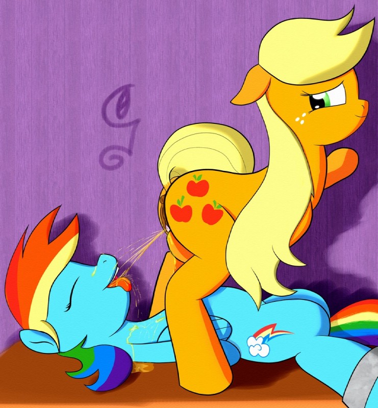 applejack and rainbow dash (friendship is magic and etc) created by clutterdrop