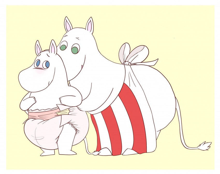 anthro apron bent_over blush clean_diaper clothed clothing diaper diaper_only duo female front_view male standing toddler topless wearing_diaper young young_anthro young_male fang29 the_moomins moominmamma moomintroll moomin mother_(lore) mother_and_child_(lore) mother_and_son_(lore) parent_(lore) parent_and_child_(lore) parent_and_son_(lore) son_(lore)