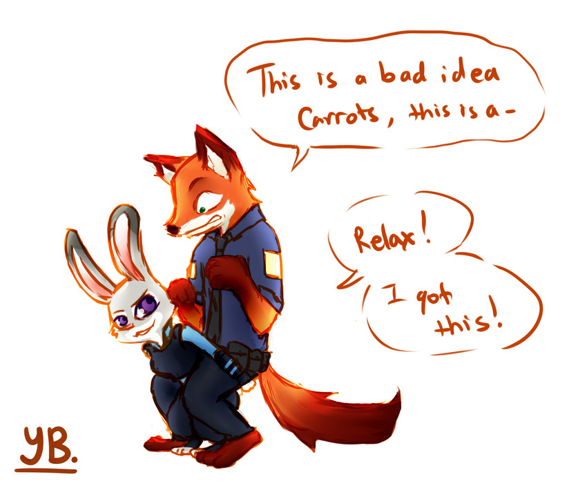 judy hopps and nick wilde (zootopia and etc) created by yibsy