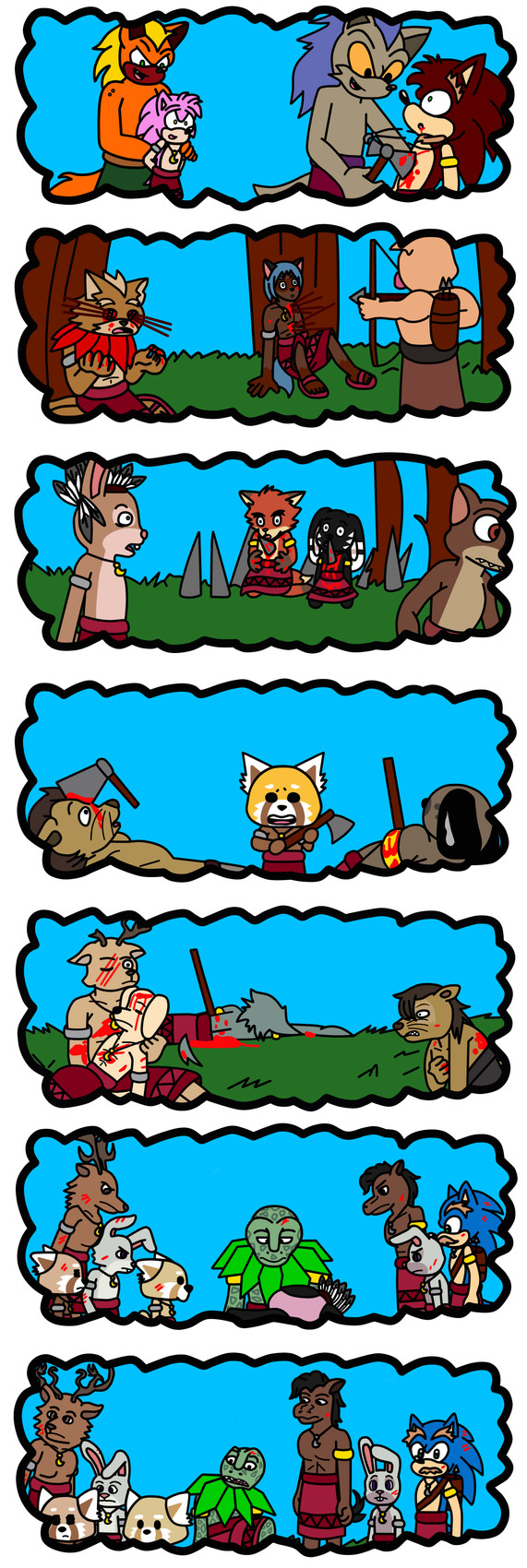 mr. wolf, legoshi, sonic the hedgehog, louis, michiru kagemori, and etc (sonic the hedgehog (series) and etc) created by ameth18 and sirinathehedgehog