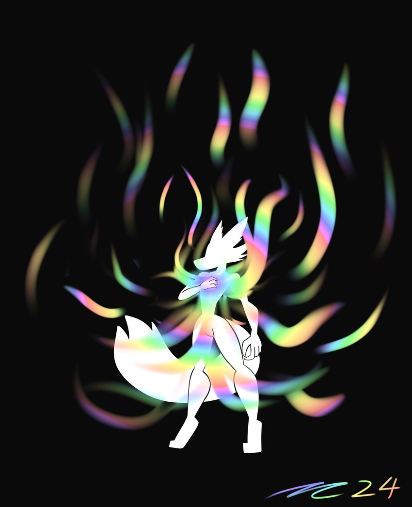 ambiguous_gender anthro hand_on_chest iridescent lgbt lgbt_pride lgbtqa pride pride_colors rainbow rainbow_pride_colors solo stylized dirtymac mac-daddy lgbt_pride_month ambiguous_species absurd_res black_and_white hi_res monochrome